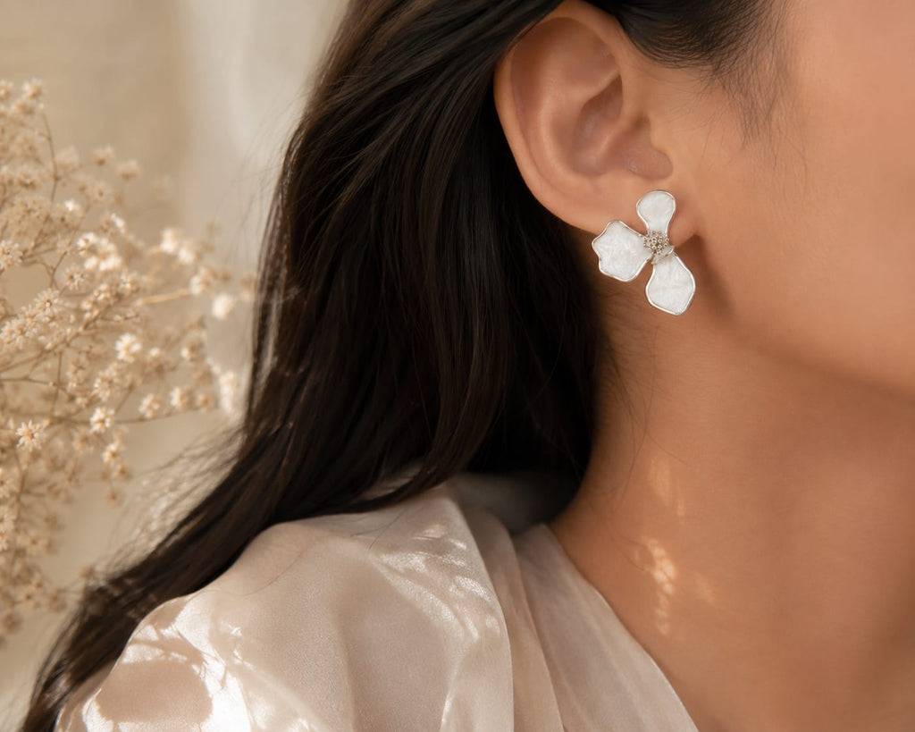 Ivory Bloom Earrings