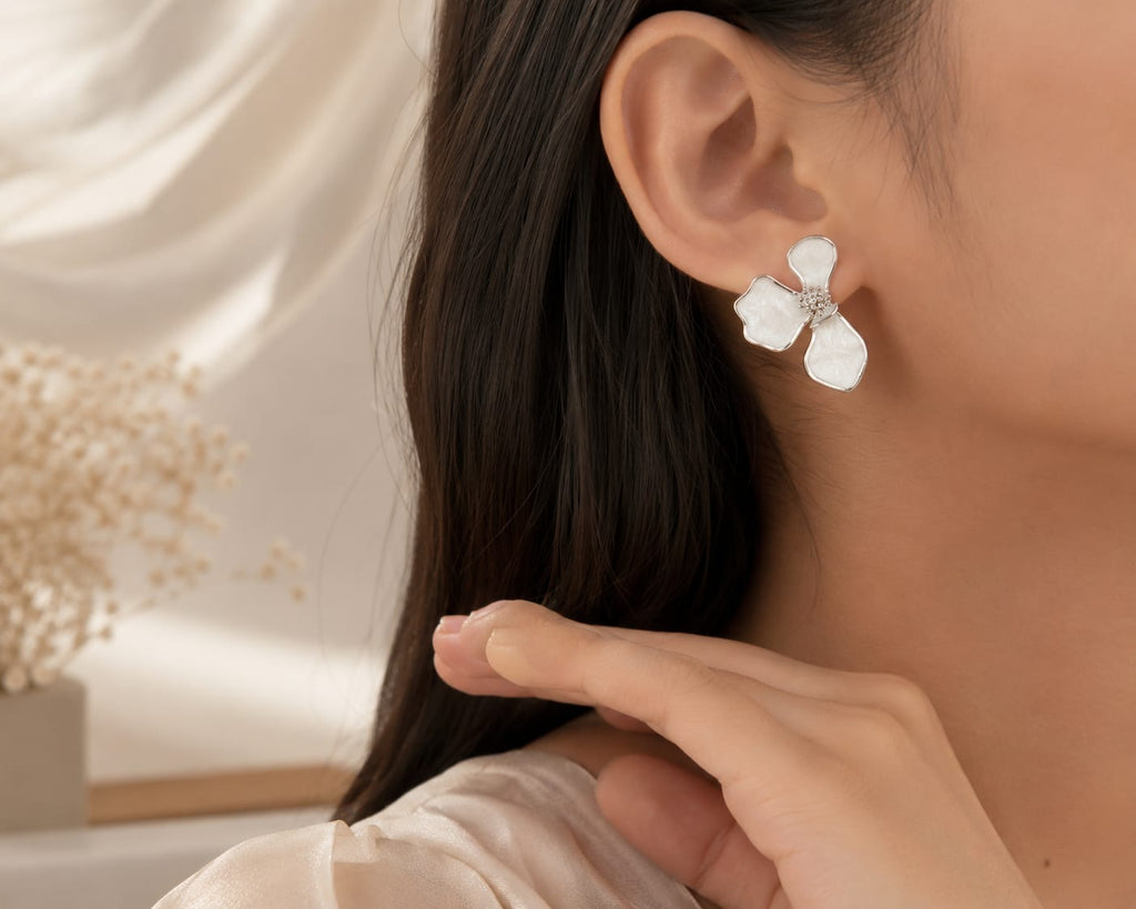 Ivory Bloom Earrings
